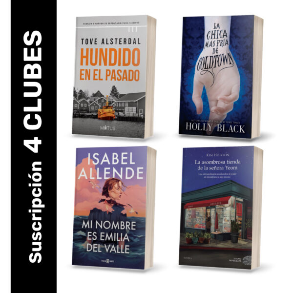 Pack suscripción x4 - Clubes Thriller + Fantasy + Romántica + Sorpresa