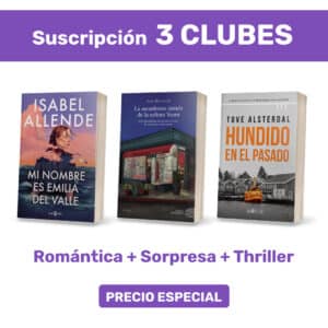 Pack suscripción x3 - Clubes Romántica + Sorpresa + Thriller